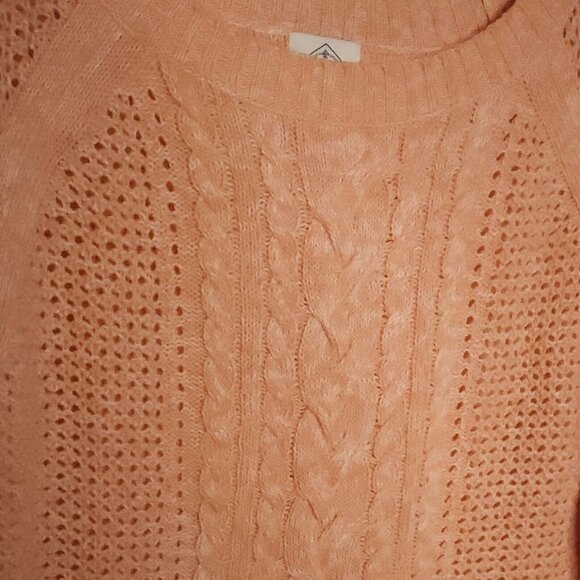St. John's Bay Orange Cable Knit Sweater Large - Picture 3 of 6